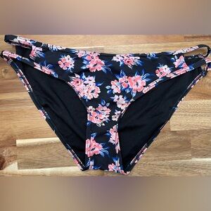 Xhilaration Black Floral Bikini Bottom